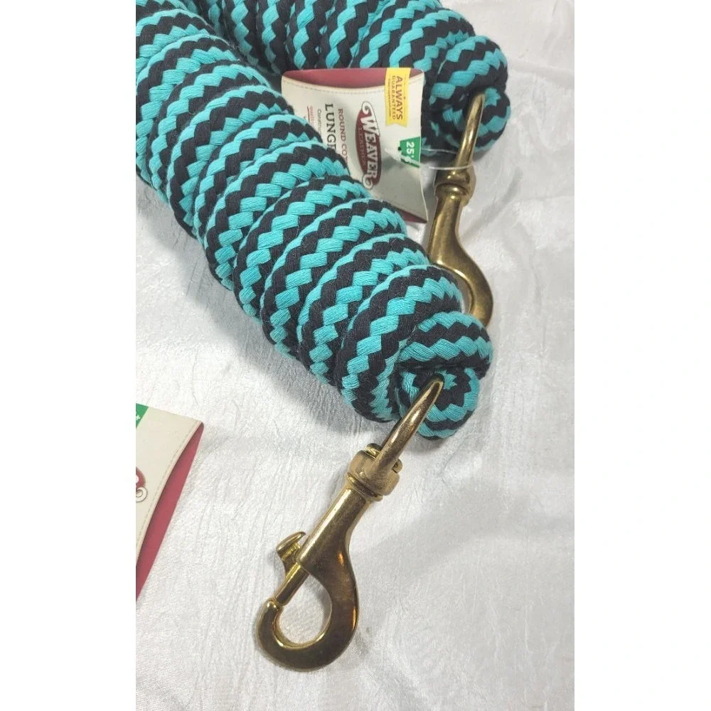 2 Weaver Rounded Cotton Lunge Lines w/ 225 Snap 3/4